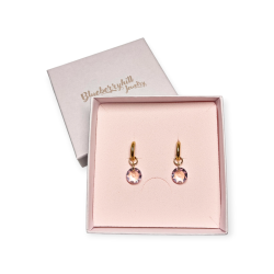 Lasihelmikorvakorut Rubiini