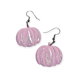 Halloween kurpitsa korvakorut vaaleanpunainen