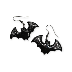 Halloween korvakorut lepakko musta