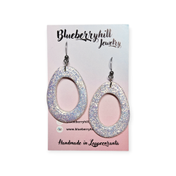 Ellipsi hologrammi käsintehdyt korvakorut