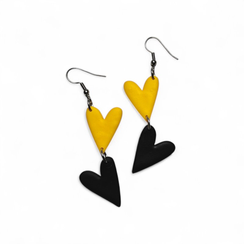 Korvakorut Keltamusta sydän